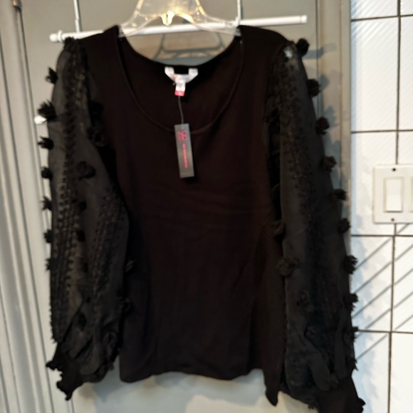 Beautiful black dressy top sz 4x NWT🦋 - Picture 1 of 5
